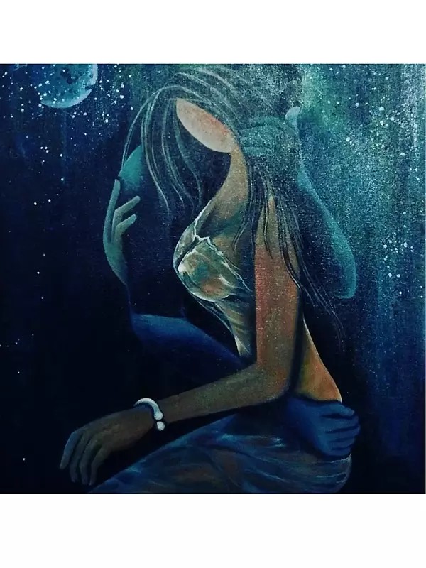 Moment Of Eternity - The Nightfall | Acrylic On Canvas | By Alka Sengar | Without Frame