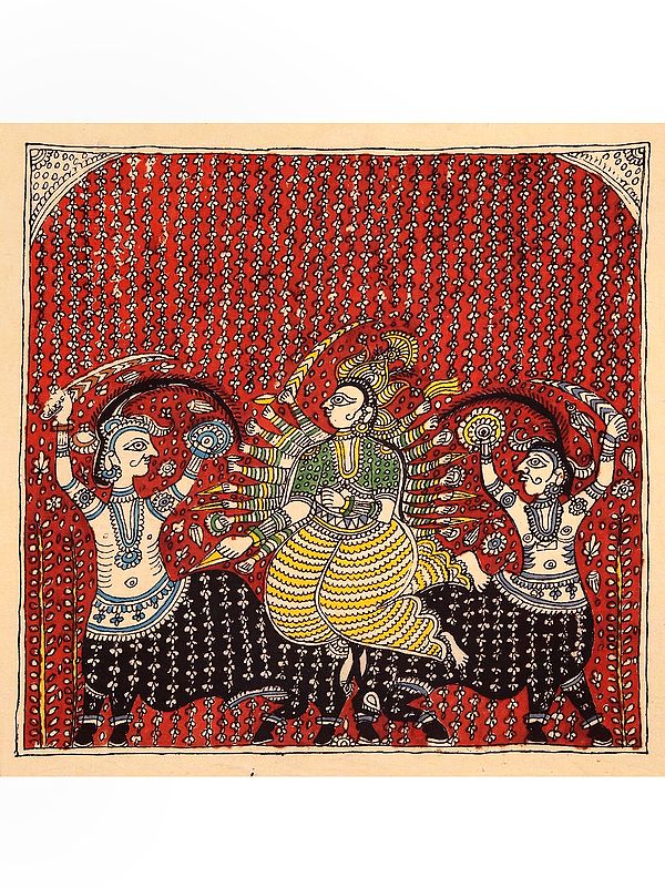 20 Arms Maa Durga Power - Mata Ni Pachedi | Madarpat Cotton | By Dilip Chitara
