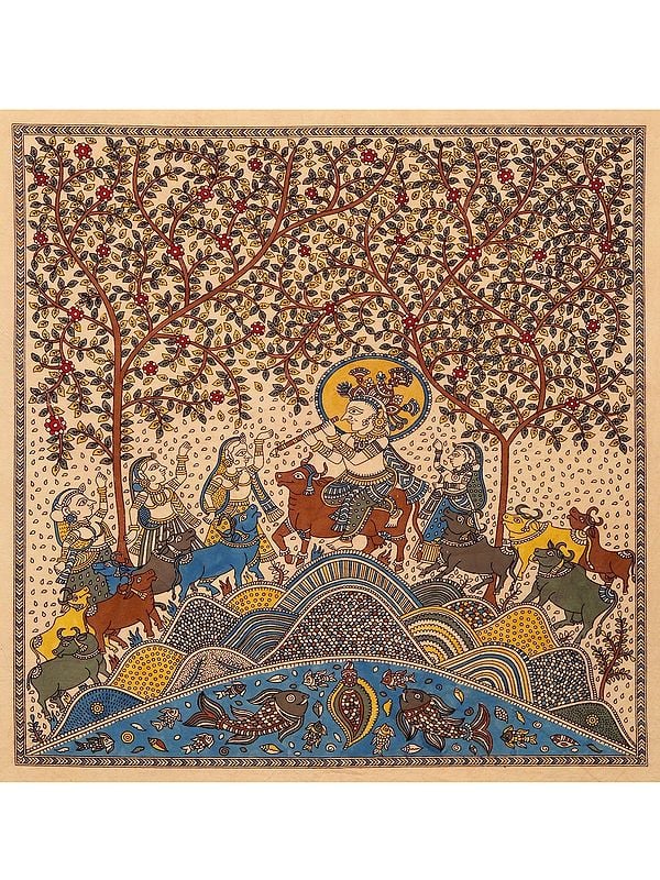 Krishna Rasleela - Mata Ni Pachedi | Madarpat Cotton | By Dilip Chitara