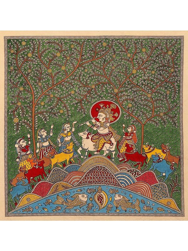 Krishna Rasleela In Village - Mata Ni Pachedi | Madarpat Cotton | By Dilip Chitara