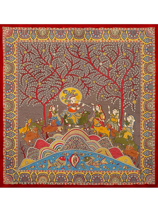 Leela Of Krishna - Mata Ni Pachedi | Madarpat Cotton | By Dilip Chitara