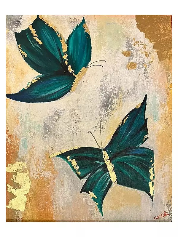 Serenity - Flying Butterflies | Acrylic On Canvas | By Samridhi Agarwal