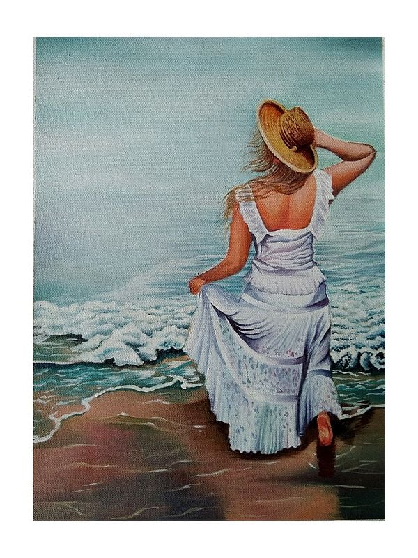 Vacation On Beach | Oil On Canvas | By Arushi Tripathi