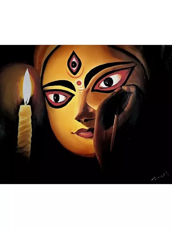 Art Of Maa Durga | Oil On Canvas  | By Souvik Hazra