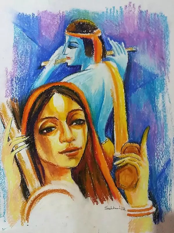 Bhakt Meera Bai | Acrylic On Canvas | By Suhita Banerjee