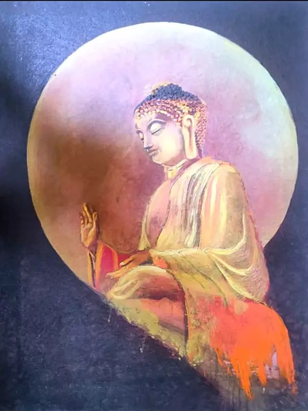 Golden Buddha | Acrylic On Canvas | By Vijay Ninama