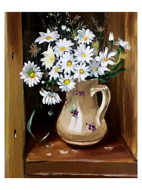 Still Life Of Vase | Acrylic On Canvas | By Varnik Bansal