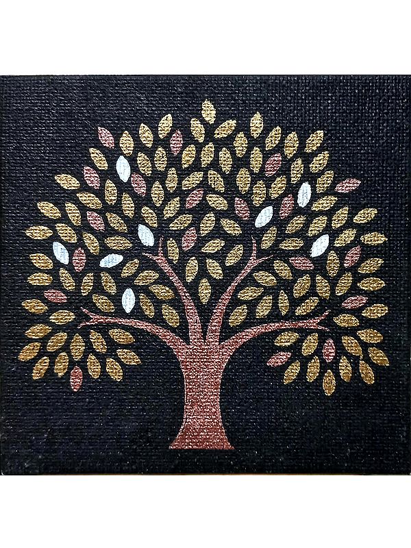 Tree In Vrindavan | Mettalic Ink | By Kiran Java