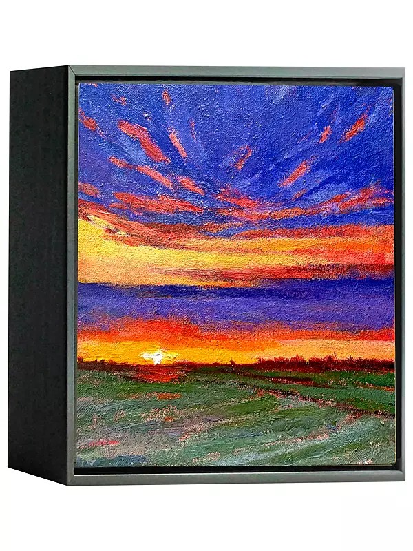 Over The Fields | Acrylic On Stretched Canvas | With Frame | By Mitisha Vakil