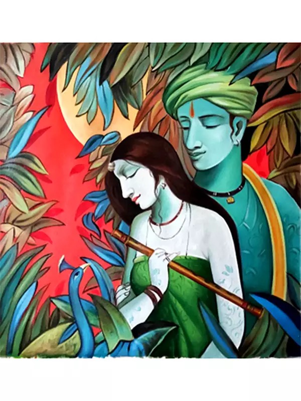 Radha Krishan Love | Oil On Canvas | By Jai Prakash Verma