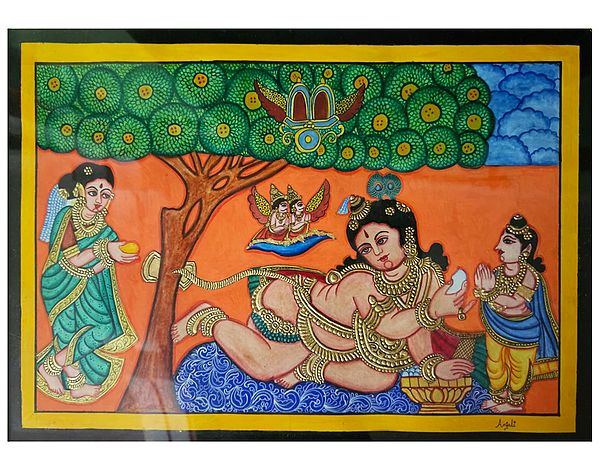 Lord Krishna | Mysore Painting by  Anjali Ram