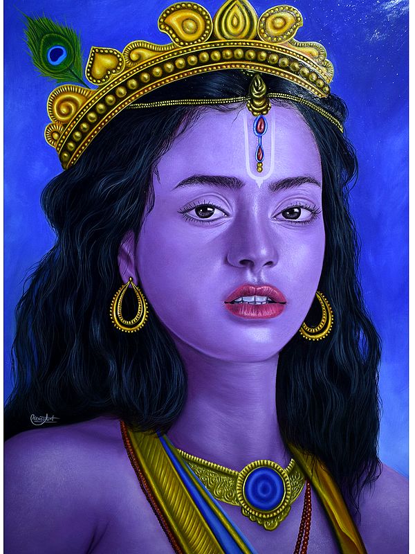 Lord Krishna | Painting by Hemant Raja