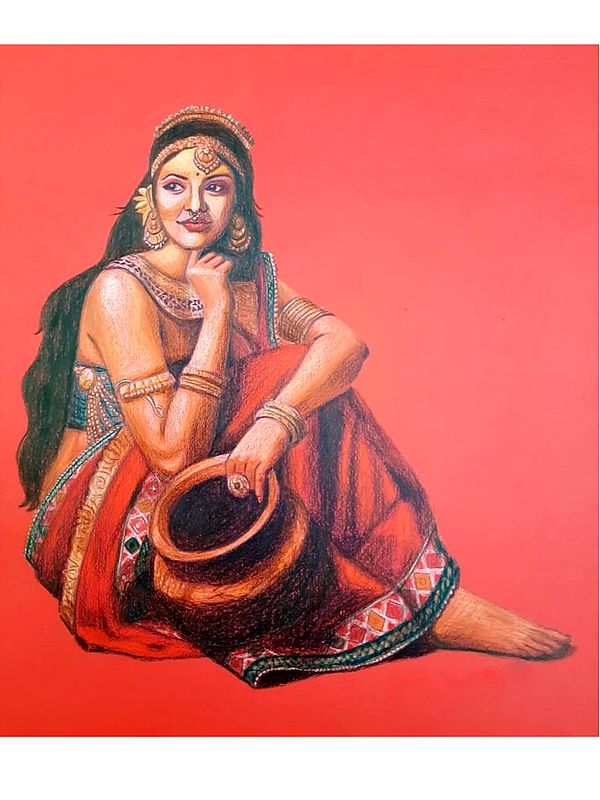 A Beautiful Indian Lady Holding A Matka | Noharika Deogade