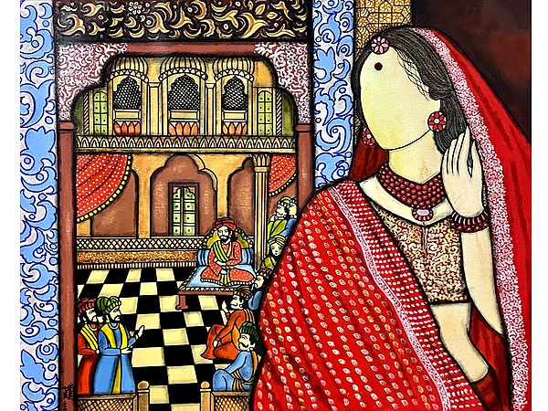 Tarikh-E-Jodha | Painting by Mrinal Dutt