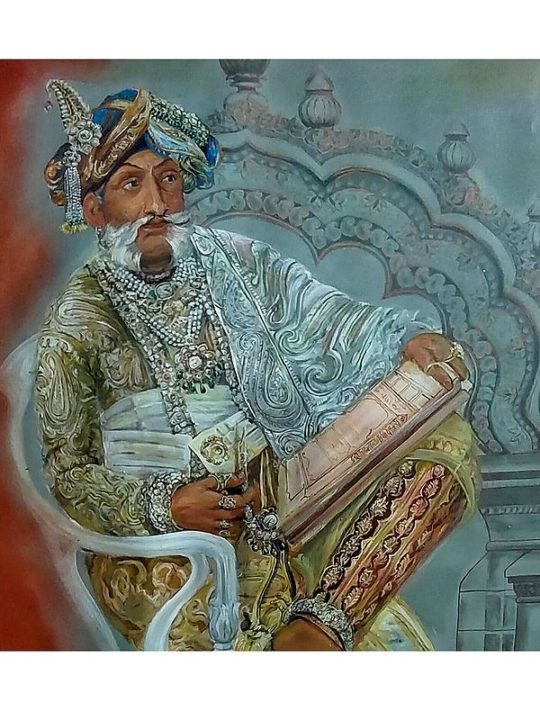 Krishnaraja Wadiyar | Rajasthan | Acrylic Painting on Canvas | Anuj Shastrakar