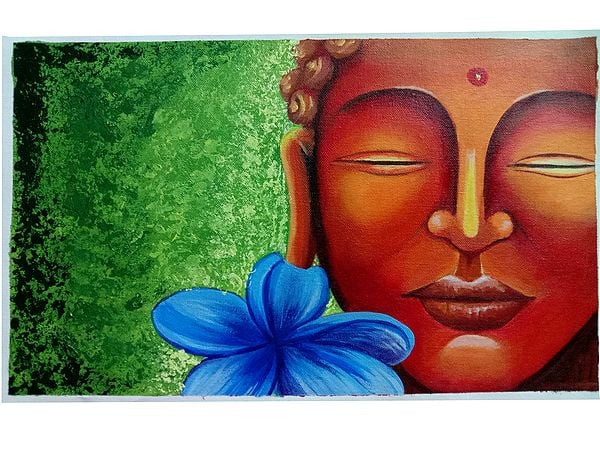 Gautama Buddha | Acrylic Color Painting On Canvas Sheet | Annu Rohilla
