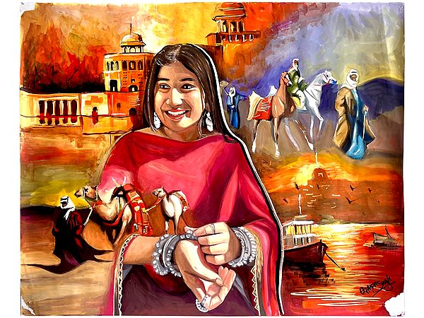 Rajasthani Painting | Mix Media | Ojasvi Singh