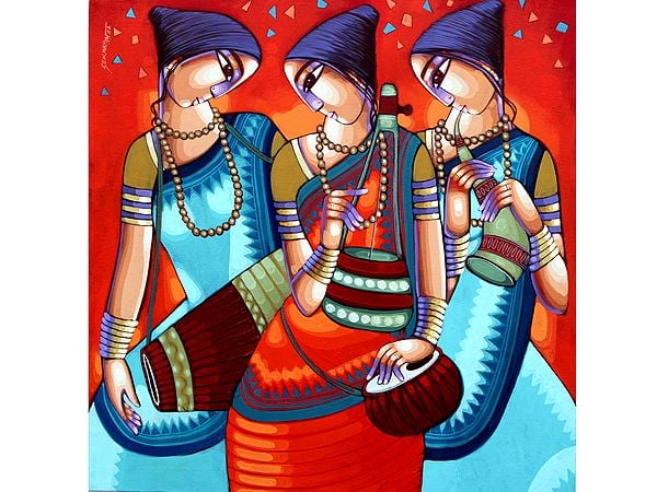 Tune Of Bengal | Acrylic On Canvas | Sekhar Roy