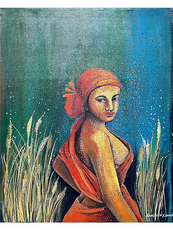 Fields Of Grace Painting | Acrylic Color On Canvas Board | Sangeeta