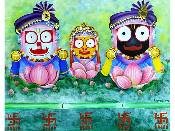 Padma (Lord Jagannath) | Acrylic Painting on Canvas | Sourav Sinha