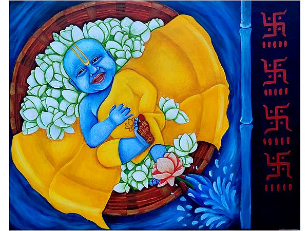 Bal Gopal | Acrylic Painting on Canvas | Sourav Sinha