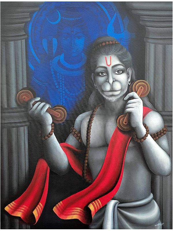 Sankat Mochan | Acrylic Painting On Canvas | Mahadev Swarnakar