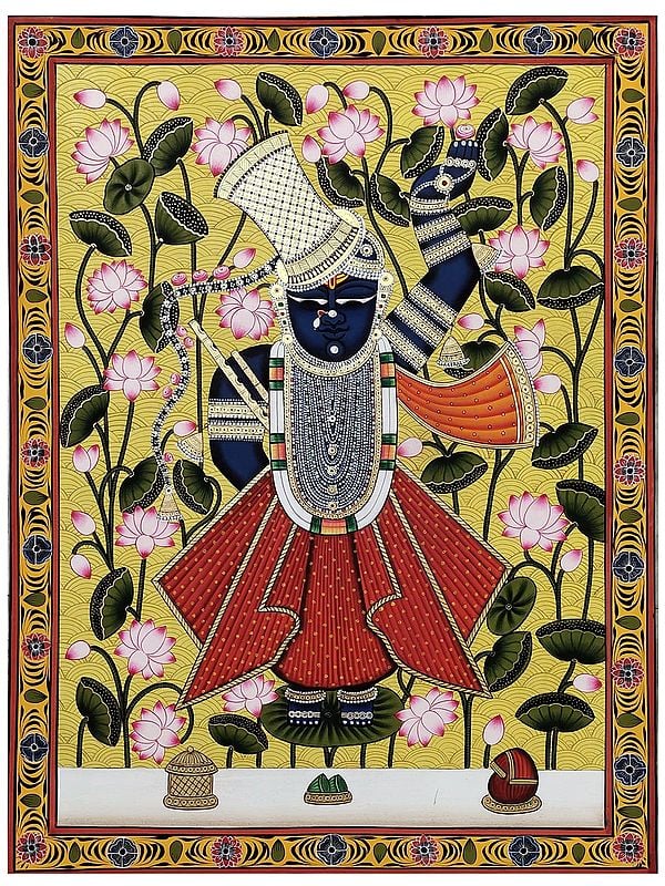 Shrinath Ji | Natural Color On Cloth | By Jagriti Bhardwaj