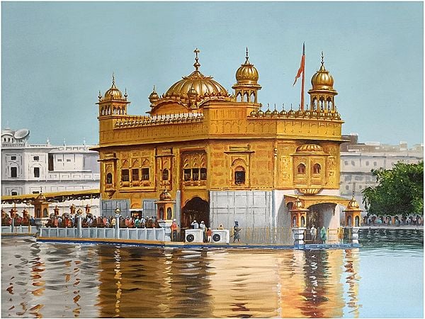 Painting of Golden Temple | Acrylic Painting on Canvas | By Kulwinder