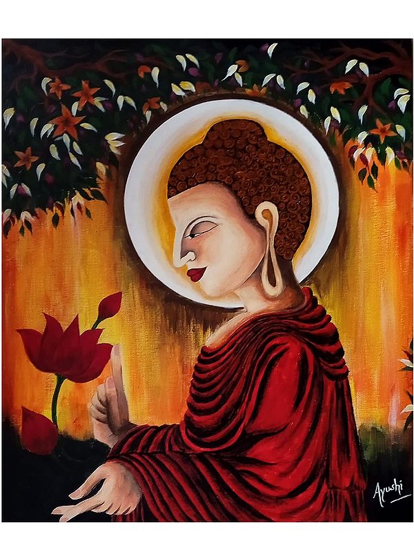Wisdom of Buddha's | Acrylic Color Painting on Canvas | Ayushi