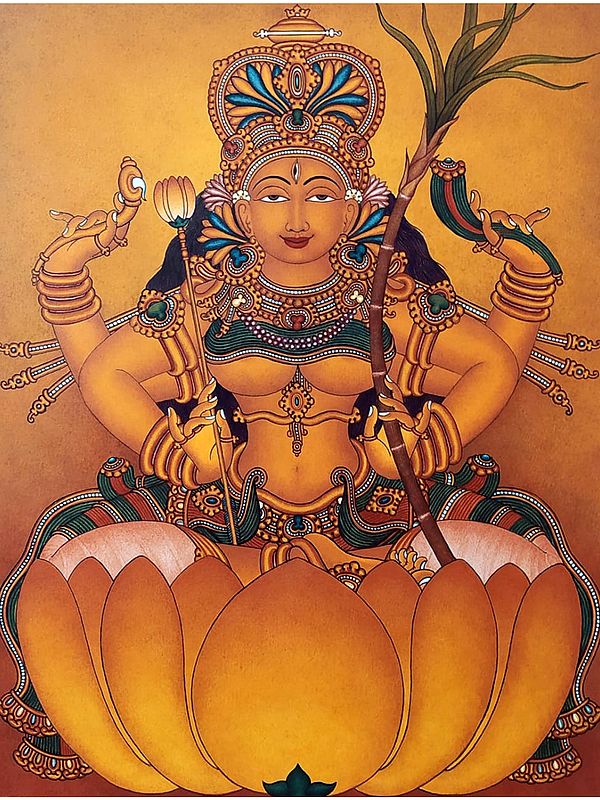 Thripura Sundari | Acrylic on Canvas | Anandu