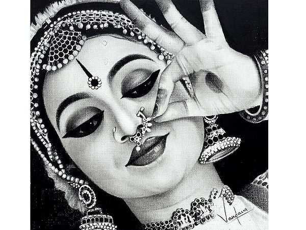 Charcoal Sketch of Bharatanatyam | Vandana Verma