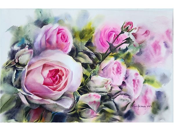 Glory Watercolor Painting on Paper | Artwork by Puja  Kumar