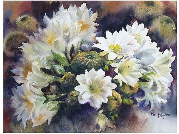 Oasis By Puja Kumar| Watercolor On Paper