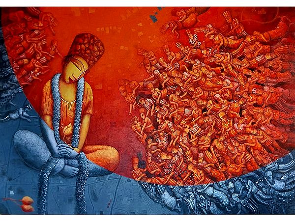Meditation Of Unity | Acrylic On Canvas | By Samir Sarkar