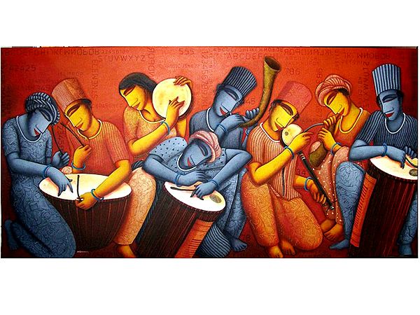 Sound of Music | Acrylic on Canvas | Painting by Samir Sarkar