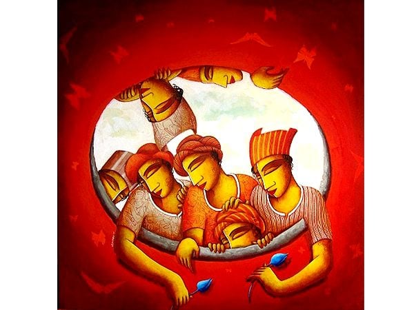 Inner Circle Of Life | Acrylic On Canvas | By Samir Sarkar