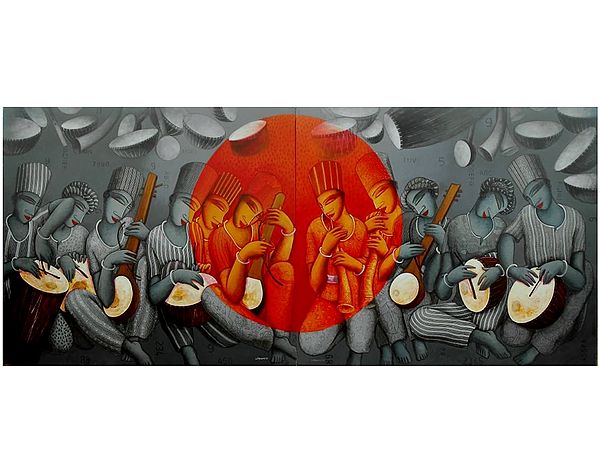 Rhythm Of Sound | Acrylic On Canvas | By Samir Sarkar