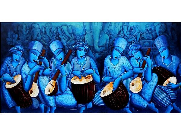 Sound Track Of Rhythm | Acrylic On Canvas | By Samir Sarkar