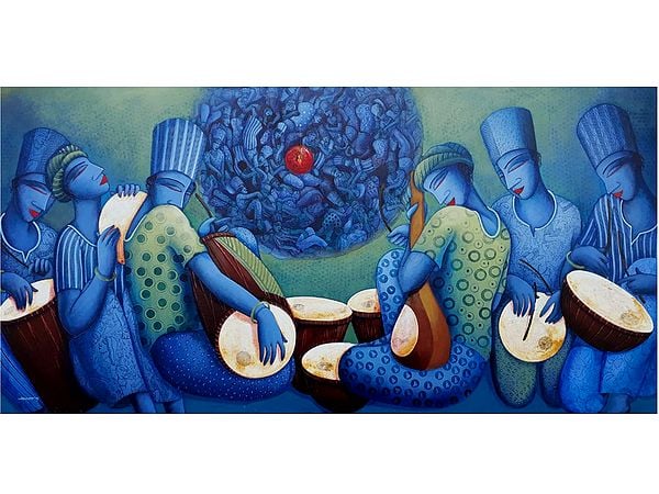 Music Dedicated To Devotion | Acrylic On Canvas | By Samir Sarkar