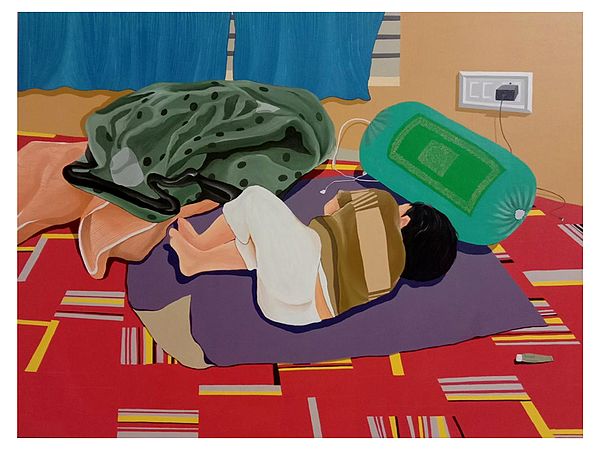 Peaceful Sleeping | Acrylic on Canvas by Mahima Katiwal