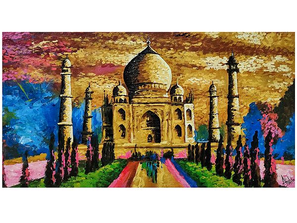 Abstract Taj | Acrylic On Canvas | Akshita Makhija