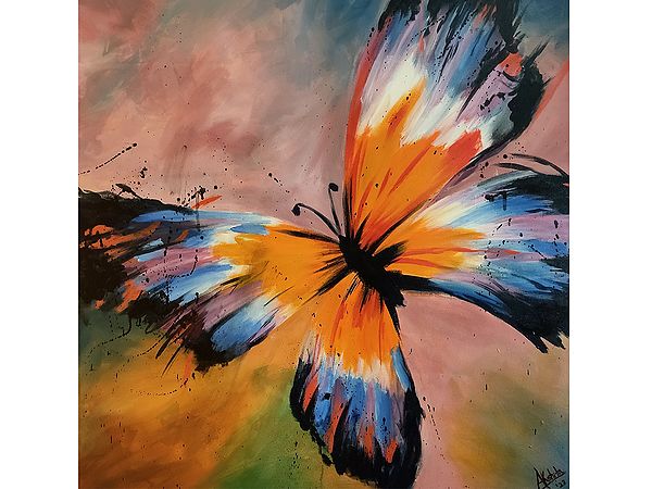 Abstract Butterfly | Acrylic On Canvas | Akshita Makhija