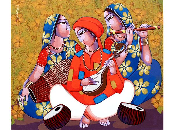 Tunes Of Bengal | Arcylic On Canvas | By Sekhar Roy