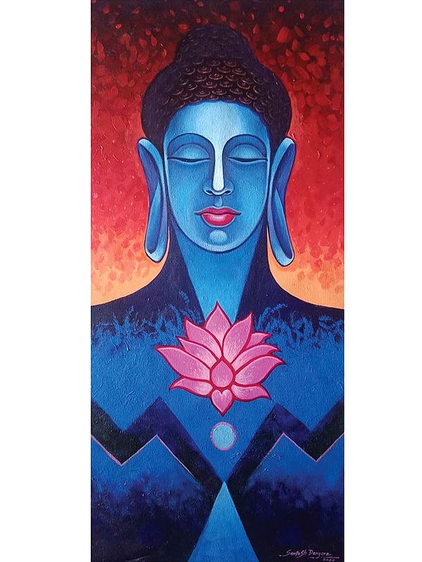 Buddha Dhyana Beauty | Acrylic On Canvas | By Santosh Narayan Dangare