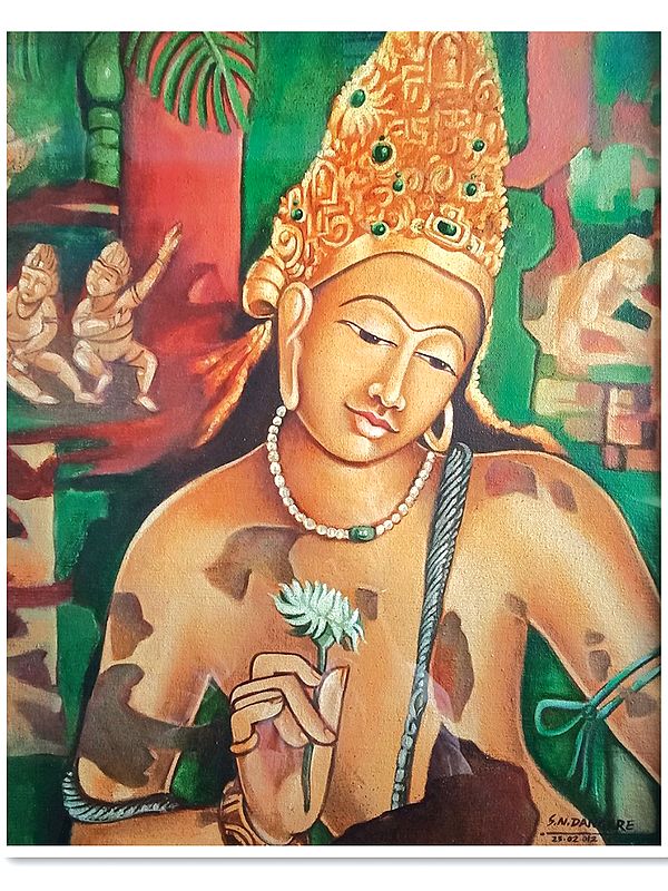 Padmapani (Lord Buddha) | Acrylic On Canvas | By Santosh Narayan Dangare
