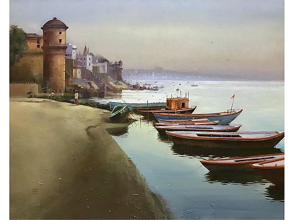A Morning in Wharf Side | Acrylic on Canvas | By Rupesh Sonar