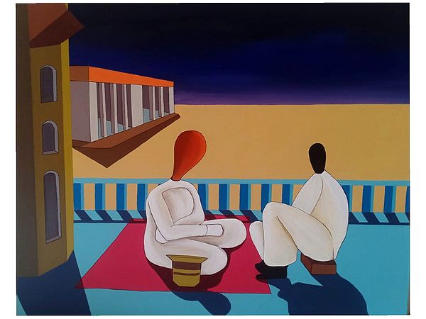 Deep Discussion | Acrylic Painting on Canvas by Mahima