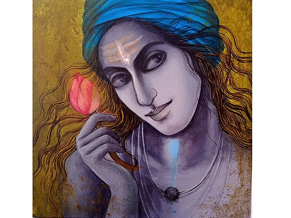 Nilkantha The Shiva | Acrylic on Canvas | By Monalisa Sarkar