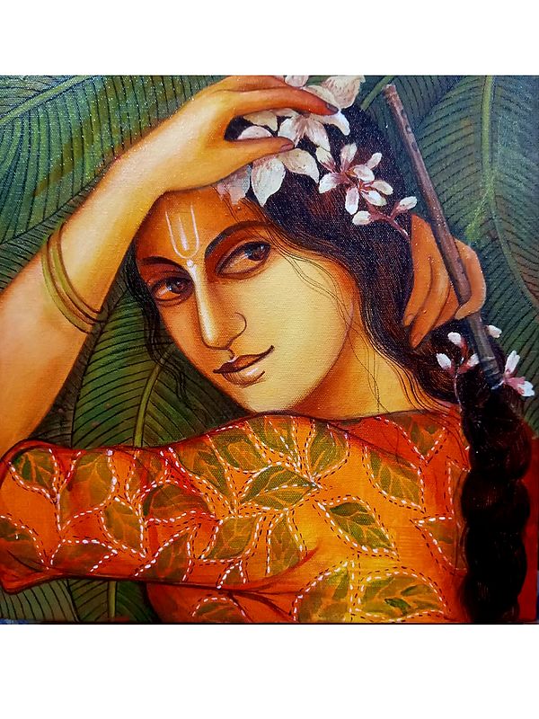 Vishnupriya Canvas Painting | Acrylic Color | By Monalisa Sarkar