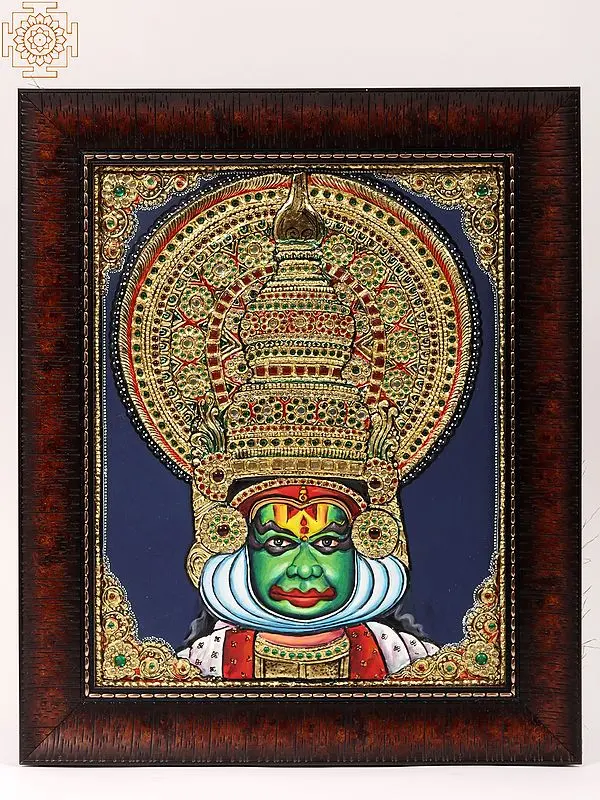 Kathakali Face | Framed Tanjore Painting